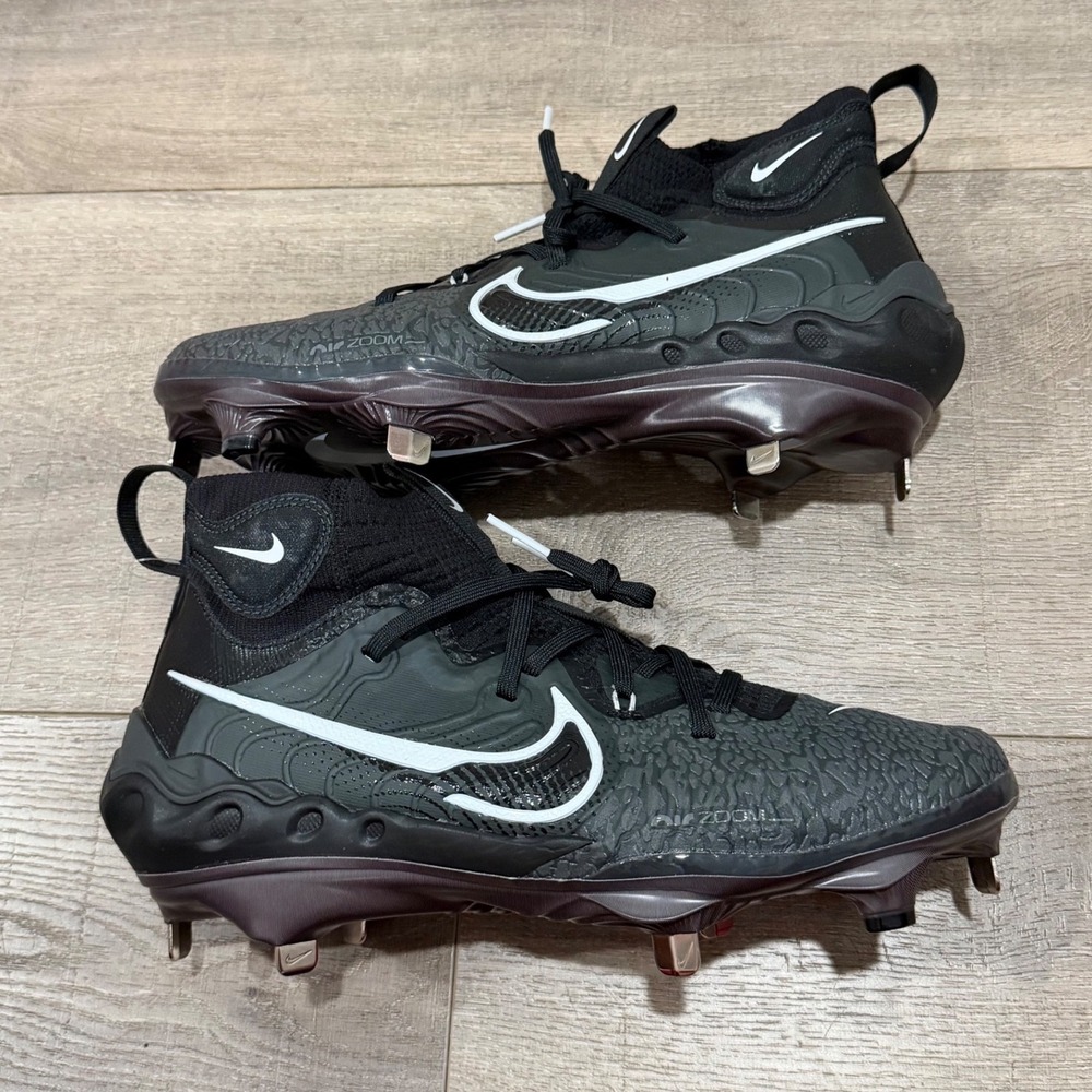 Nike Mens 8.5 Alpha Huarache NXT Metal Baseball Cleats Black White DJ6517-010